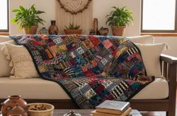 Image for Mixed Huipile Hand-Woven Lap Blanket or Throw