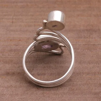 Alternate image for Amethyst and Pearl Ring Pure in Heart