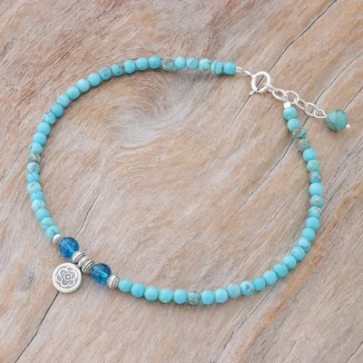 Alternate image for Karen Silver and Quartz Charm Anklet Spring Step