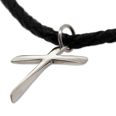 Alternate image for Mens Sterling Silver Cross Necklace  Holy Sacrifice