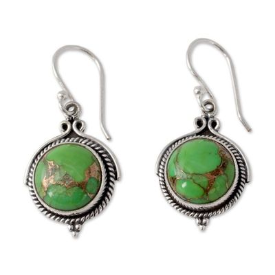 Alternate image for Green Sterling Silver Earrings Fair Trade Jewelry Splendor