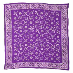 Image for Hand Dyed Batik Bandana, 100% Soft Cotton, Berry Sprig, Purple, Lilac, Kasih Co-op