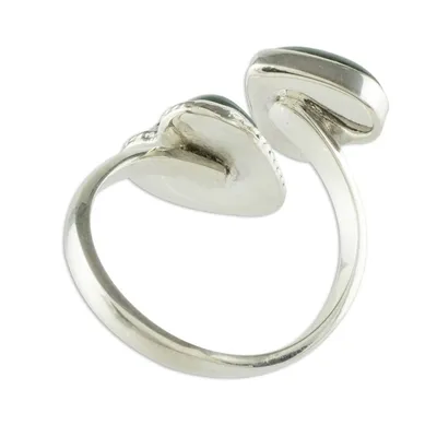 Alternate image for Heart-Shaped Jade Wrap Ring When Two Hearts Meet
