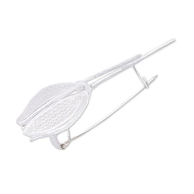 Alternate image for Sterling silver brooch pin Silver Tulip
