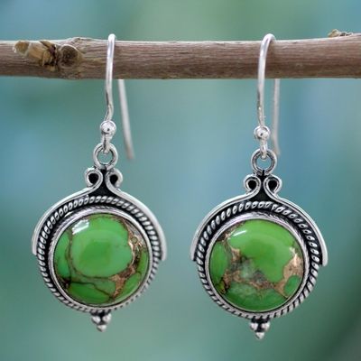 Alternate image for Green Sterling Silver Earrings Fair Trade Jewelry Splendor