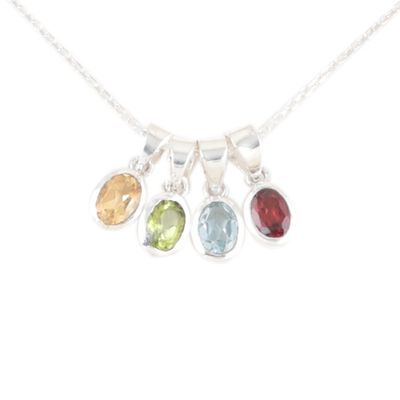 Alternate image for Assorted Gemstone Pendant Necklace Set Harmony Charms