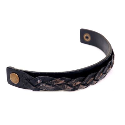 Alternate image for Mens Unique Leather Wristband Bracelet Java Journeys