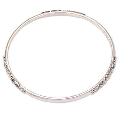 Alternate image for Hand Made Gold-Accented Bangle Bracelet Rolling Hills