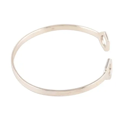 Alternate image for Geometric Mens Sterling Silver Cuff Bracelet from India Handy Gleam