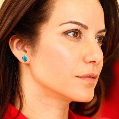 Alternate image for Gemstone Stud Earrings from India Set of 7 Everyday Pairs