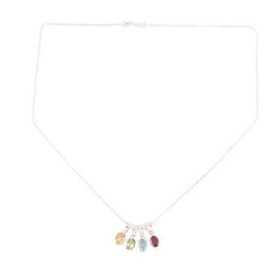 Alternate image for Assorted Gemstone Pendant Necklace Set Harmony Charms