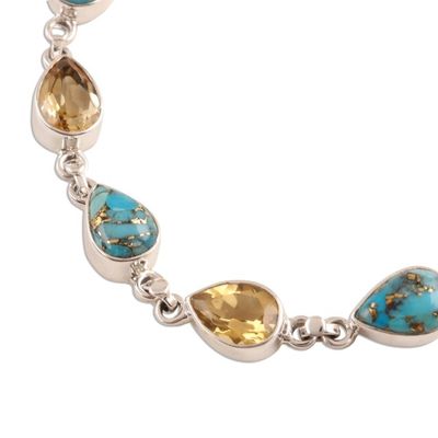 Alternate image for Citrine Link Bracelet from India Tears of India