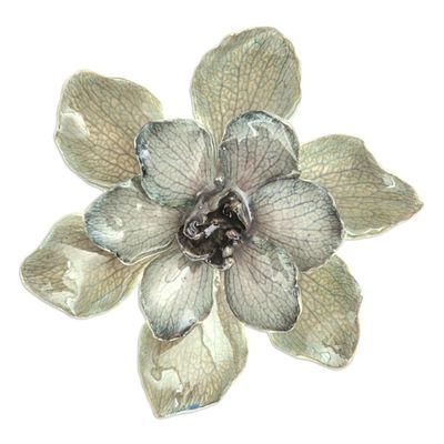 Alternate image for Handmade Nature-Inspired Resin-Coated Gardenia Brooch Pin Puissant Gardenia