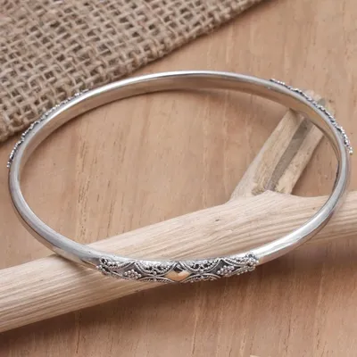 Alternate image for Hand Made Gold-Accented Bangle Bracelet Rolling Hills