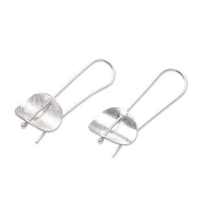 Alternate image for Modern Sterling Silver Earrings Artisan Crafted Jewelry Urban Minimalism