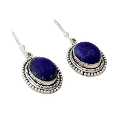 Alternate image for Lapis Lazuli on Artisan Crafted 925 Silver Hook Earrings True Clarity