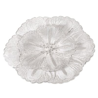 Alternate image for Sterling silver brooch pin Exotic Bloom