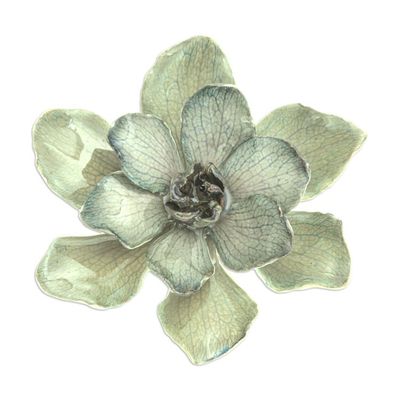Alternate image for Handmade Nature-Inspired Resin-Coated Gardenia Brooch Pin Puissant Gardenia