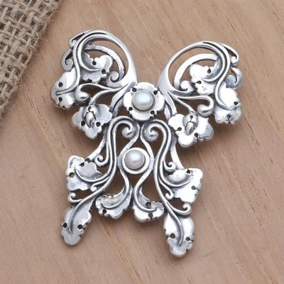 Alternate image for Hand Made Sterling Silver Butterfly Brooch Butterfly Forest