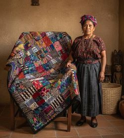 Image for Mixed Huipile Hand-Woven Lap Blanket or Throw