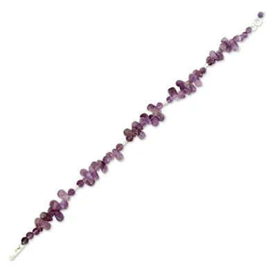 Alternate image for Amethyst beaded anklet Mystic Dancer