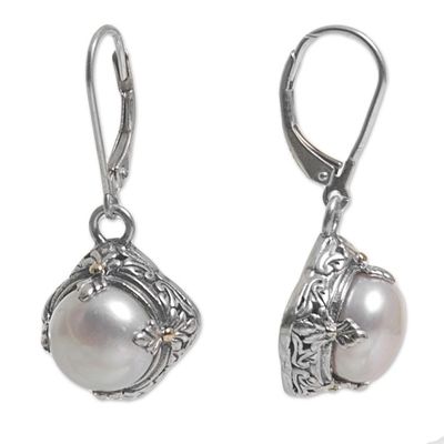 Alternate image for Cultured Freshwater Pearl and Sterling Silver Earrings White Altar
