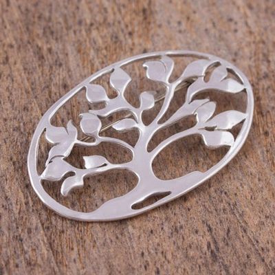 Alternate image for Sterling silver brooch pin Majestic Tree