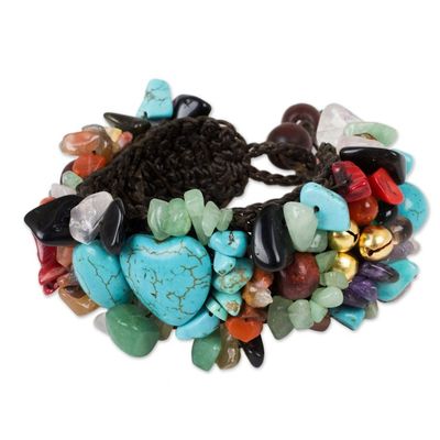 Alternate image for Beaded Multigem Bracelet Festive Heart