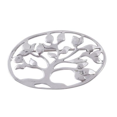 Alternate image for Sterling silver brooch pin Majestic Tree