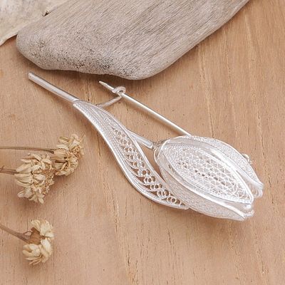 Alternate image for Sterling silver brooch pin Silver Tulip