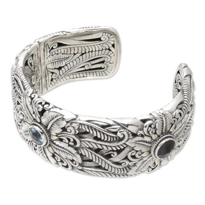 Alternate image for 18k Gold-Accented Multi-Gemstone Cuff Bracelet from Bali Floral Blessing