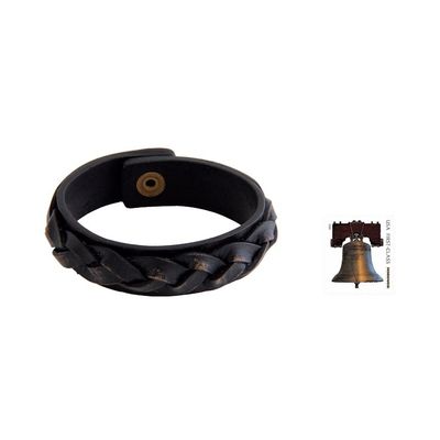 Alternate image for Mens Unique Leather Wristband Bracelet Java Journeys