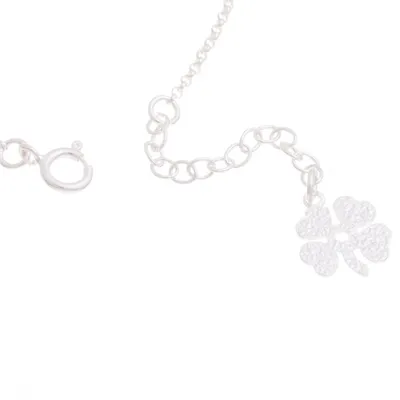 Alternate image for Sterling Silver Infinity Heart Anklet from Peru Love Infinite